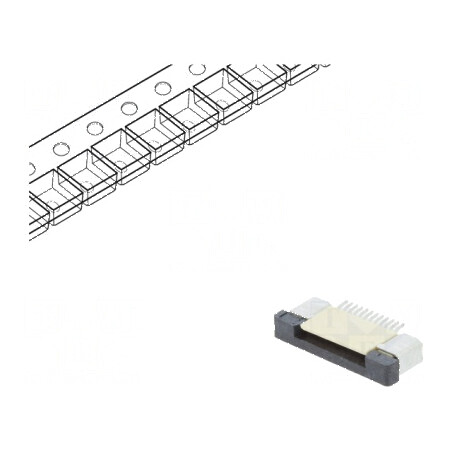 Conector FFC/FPC orizontal PIN 12 ZIF SMT 500mA cositorit pentru conectivitate electronică | Electronic-mag.ro | Componente Electronice