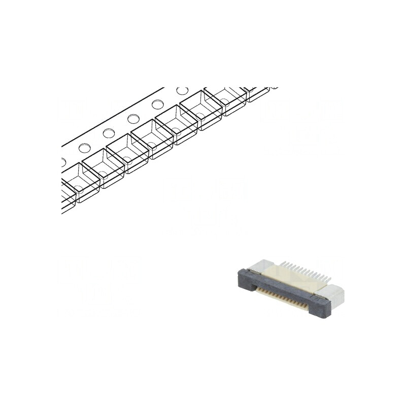 Conector FFC/FPC orizontal 14 PIN ZIF SMT 500mA, cositorit - pentru montaj electronic | Electronic-mag.ro | Componente Electronice Conector FFC/FPC orizontal 14 PIN ZIF SMT 500mA, cositorit - pentru montaj electronic | Electronic-mag.ro | Componente Electronice