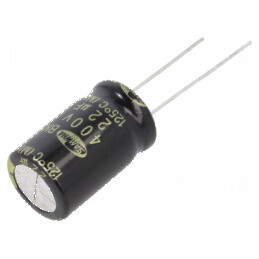 Condensator electrolitic THT 22uF 400VDC Ø12,5x20mm ±20% - Componentă electronică pentru circuite electrice | Electronic-mag.ro | Componente Electronice