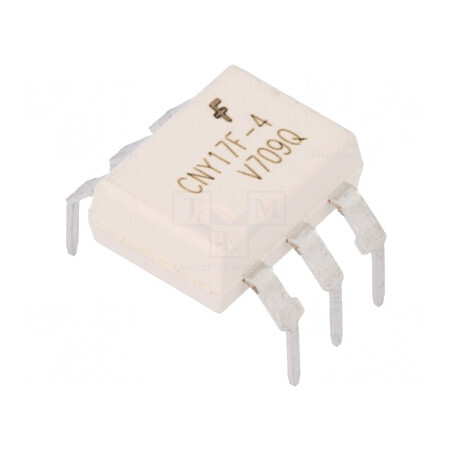Optocuplor THT CNY17, 4,17kV, 6 pini DIP, tranzistori, canal 1, ieșire | Electronic-mag.ro | Componente Electronice