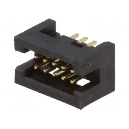 Conector IDC soclu tată 10 pini drept THT gold flash 1,27mm | Electronic-mag.ro | Componente Electronice