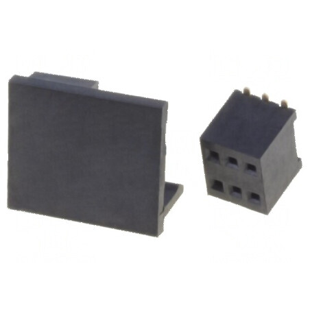 Conector şiruri pini soclu mamă 6 pini 1,27mm SMT 2x3 | Electronic-mag.ro | Componente Electronice