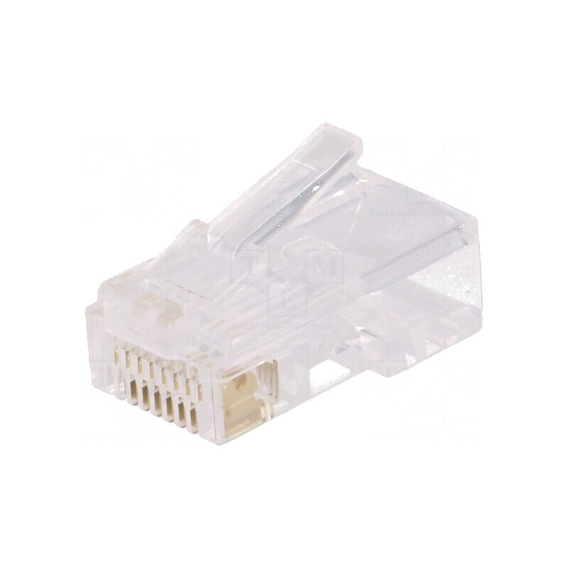 Conector RJ45 cu 8 contacte, mufa din bronz-fosfor aurit, standard UL94V-2 | Electronic-mag.ro | Componente Electronice Conector RJ45 cu 8 contacte, mufa din bronz-fosfor aurit, standard UL94V-2 | Electronic-mag.ro | Componente Electronice