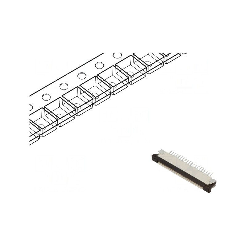 Conector FFC/FPC Orizontal 20 PIN ZIF SMT 50V 0,4A -25÷85°C | Electronic-mag.ro | Componente Electronice Conector FFC/FPC Orizontal 20 PIN ZIF SMT 50V 0,4A -25÷85°C | Electronic-mag.ro | Componente Electronice