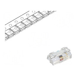LED SMD 0402 roșie 28,5mcd 1x0,55x0,3mm 140° 20mA λd: 622nm - Lumină LED SMD pentru iluminat decorativ și proiecte electron | Electronic-mag.ro | Componente Electronice