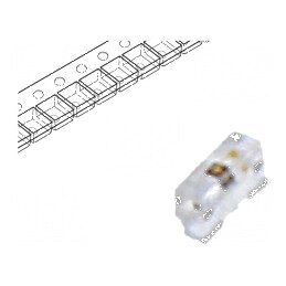 LED SMD 0402 Verde 28,5mcd 1x0,55x0,3mm 140° 20mA λd: 572nm - Lumină Verde pentru Proiecte DIY | Electronic-mag.ro | Componente Electronice