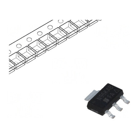 Tranzistor N-MOSFET unipolar 60V 1,7A 3,1W SOT223 pentru circuite electronice | Electronic-mag.ro | Componente Electronice