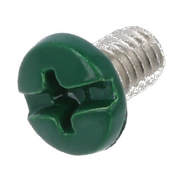 Şurub M4x6,4 cu cap rotund Phillips, crestat din alamă verde | Electronic-mag.ro | Componente Electronice