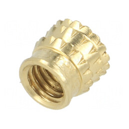 Adaos filetat din alamă M5 BN 37885 - Lungime 6,6mm pentru plastic | Electronic-mag.ro | Componente Electronice