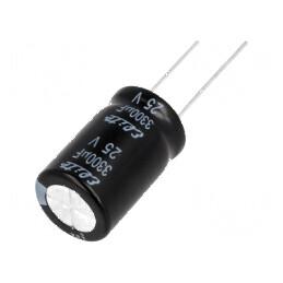 Condensator electrolitic THT 3300uF 25VDC Ø16x31,5mm ±20% pentru circuite electrice | Electronic-mag.ro | Componente Electronice