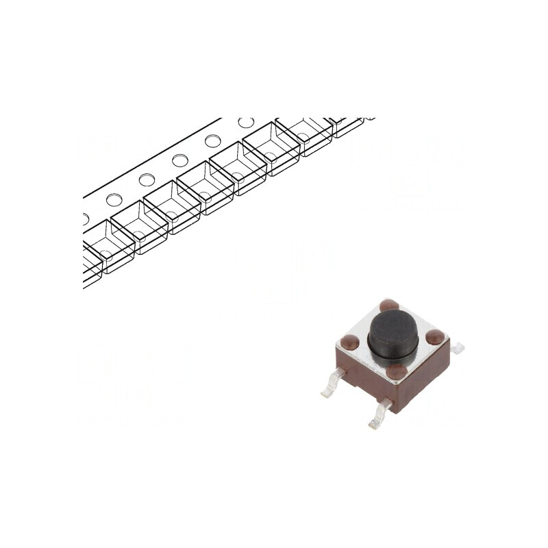 Microîntrerupător TACT SPST-NO 0,05A/50VDC Poz. 2 SMT fără actuator | Electronic-mag.ro | Componente Electronice