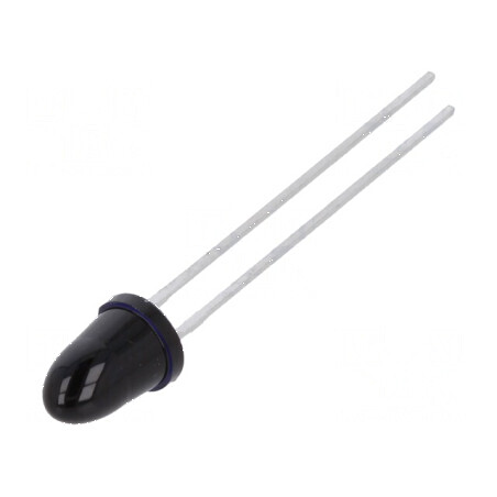 Emiţător IR 5mm 950nm 550mW 5° THT 100mA 1,5÷1,8V - Negru | Electronic-mag.ro | Componente Electronice