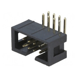 Conector IDC soclu tată PIN 8 unghi 90° THT aurit 2,54mm | Electronic-mag.ro | Componente Electronice
