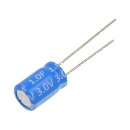 Supercondensator THT 1F 3VDC Ø8x13mm - Capacitor de stocare energie 1 farad 3 volți | Electronic-mag.ro | Componente Electronice