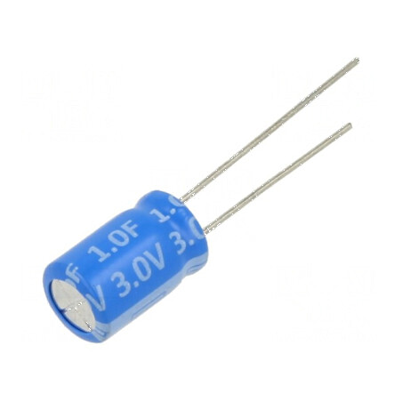 Supercondensator THT 1F 3VDC Ø8x13mm - Capacitor de stocare energie 1 farad 3 volți | Electronic-mag.ro | Componente Electronice