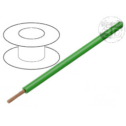 Cablu TLY litat 0,22mm2 PVC verde 150V/300V 50m Clasa 5 | Electronic-mag.ro | Componente Electronice