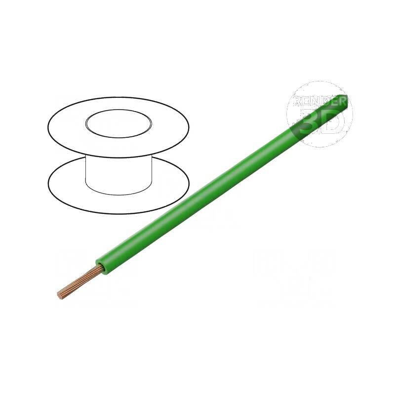 Cablu TLY litat 0,22mm2 PVC verde 150V/300V 50m Clasa 5 | Electronic-mag.ro | Componente Electronice