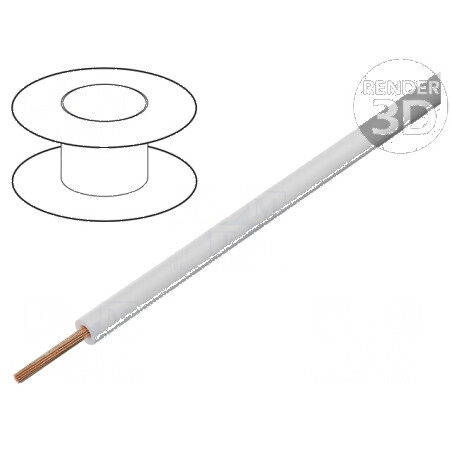 Cablu TLY litat 0,22mm² PVC alb 150V/300V 50m Clasa 5 | Electronic-mag.ro | Componente Electronice