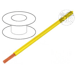 Cablu electric TLY litat 0,22mm2 PVC galben 150V/300V 50m Clasa 5 | Electronic-mag.ro | Componente Electronice