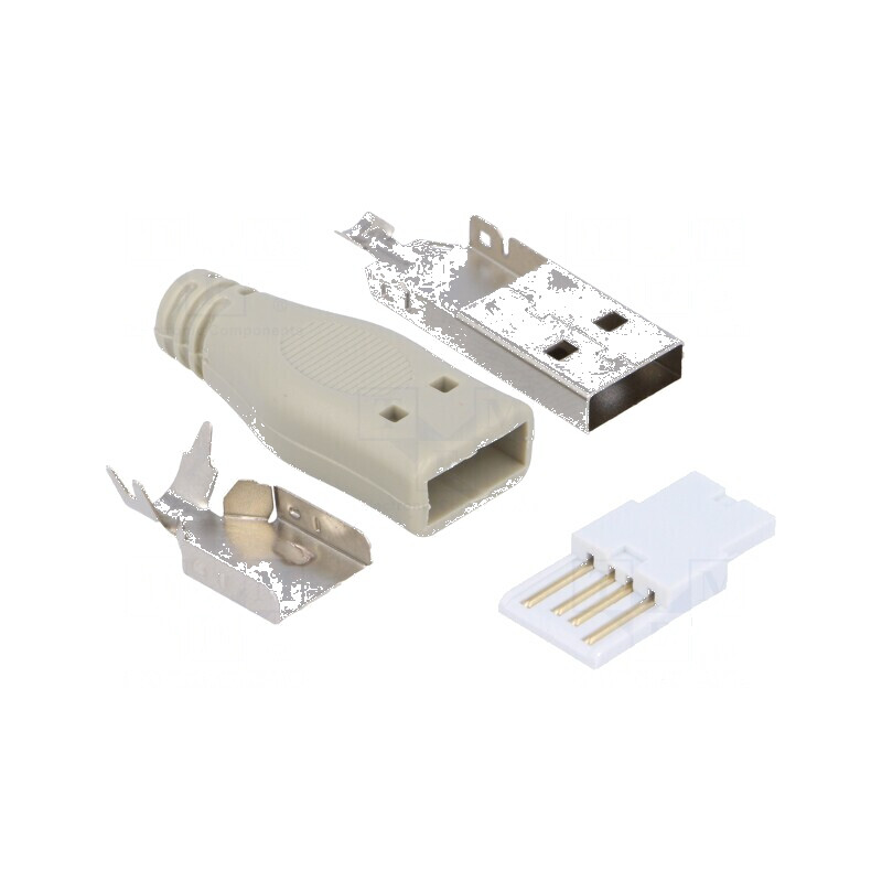 Conector USB A mufă pe cablu cu manşon pentru lipire | Electronic-mag.ro | Componente Electronice Conector USB A mufă pe cablu cu manşon pentru lipire | Electronic-mag.ro | Componente Electronice