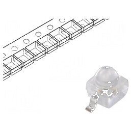 LED SMD Gull Wing Albastru 1800-3500mcd 2.3x2.3x2.8mm 9° pentru Iluminat | Electronic-mag.ro | Componente Electronice