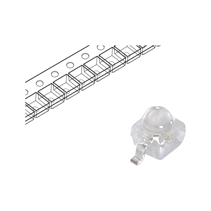LED SMD Gull Wing Albastru 1800-3500mcd 2.3x2.3x2.8mm 9° pentru Iluminat | Electronic-mag.ro | Componente Electronice