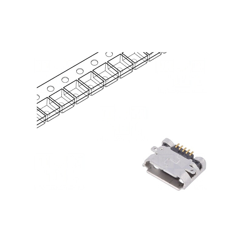 Conector USB B micro soclu SMT PIN 5 orizontale pentru PCB | Electronic-mag.ro | Componente Electronice Conector USB B micro soclu SMT PIN 5 orizontale pentru PCB | Electronic-mag.ro | Componente Electronice