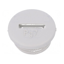 Capac de protecţie PG7 IP54 din poliamidă gri deschis, 6mm | Electronic-mag.ro | Componente Electronice