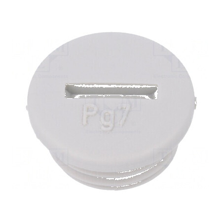 Capac de protecţie PG7 IP54 din poliamidă gri deschis, 6mm | Electronic-mag.ro | Componente Electronice