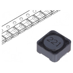 Inductor SMD 220uH 800mA 400mΩ ±20% 12x12x6mm temperatura -40÷125°C | Electronic-mag.ro | Componente Electronice