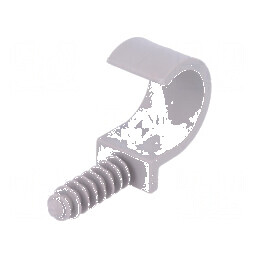 Element de susținere Ø buclă 25mm gri cu orificiu de montare 8mm RING 25 | Electronic-mag.ro | Componente Electronice