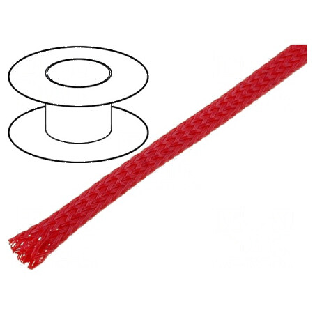 Împletitură poliester roşie 100m Øtresă 2÷5nom.3mm | Electronic-mag.ro | Componente Electronice