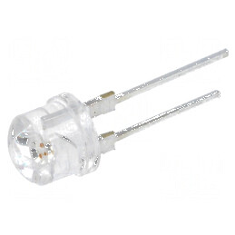 LED 8mm roșie 140° convex, 15-20lm, Nr. term: 2 | Electronic-mag.ro | Componente Electronice