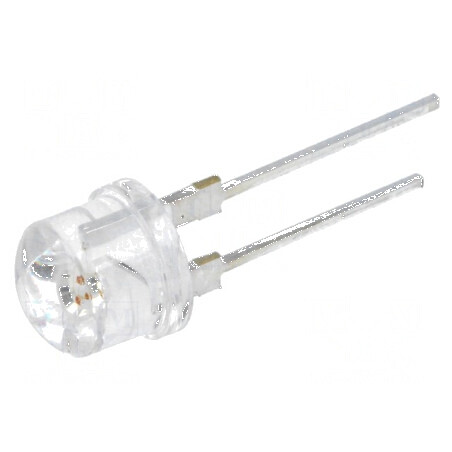 LED 8mm roșie 140° convex, 15-20lm, Nr. term: 2 | Electronic-mag.ro | Componente Electronice