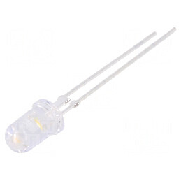 LED 5mm alb cald 15° convex, luminozitate 17-19lm, nr. term: 2 | Electronic-mag.ro | Componente Electronice