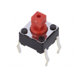 Microîntrerupător TACT SPST 0,05A/12VDC THT 2,6N 7,3mm pentru aplicații electronice | Electronic-mag.ro | Componente Electronice