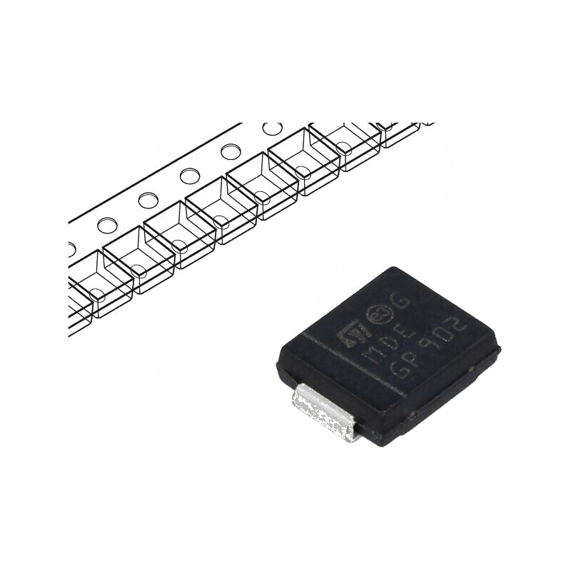 Diodă TVS unidirecțională 1,5kW 6,8V 143A SMC rolă bandă | Electronic-mag.ro | Componente Electronice