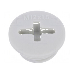 Capac de protecție M12 1,5 IP54 poliamidă gri deschis 6mm pentru conexiuni electrice | Electronic-mag.ro | Componente Electronice