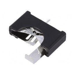 Soclu baterie CR2032 vertical THT 21,43mm negru | Electronic-mag.ro | Componente Electronice