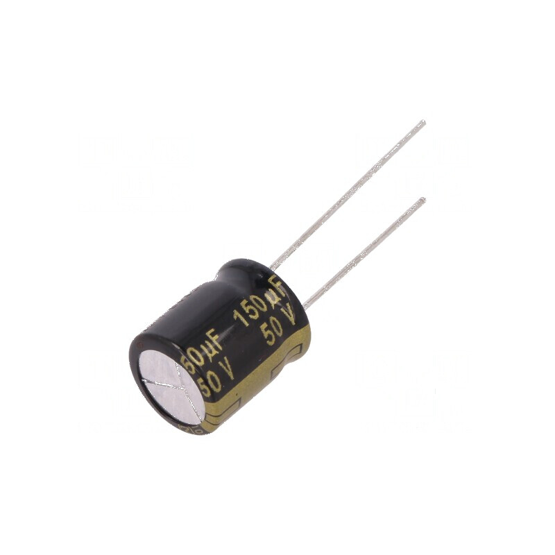 Condensator electrolitic low ESR THT 150uF 50VDC Ø10x12,5mm - Componentă electronică pentru circuite | Electronic-mag.ro | Componente Electronice