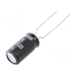Condensator electrolitic low ESR THT 390uF 25VDC Ø8x15mm pentru aplicații electrice | Electronic-mag.ro | Componente Electronice