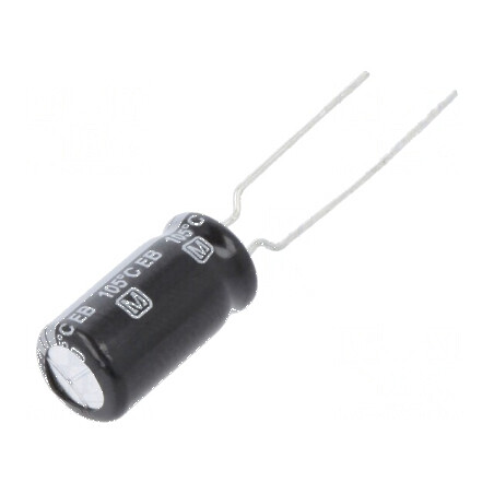 Condensator electrolitic low ESR THT 390uF 25VDC Ø8x15mm pentru aplicații electrice | Electronic-mag.ro | Componente Electronice
