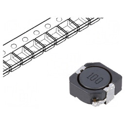 Inductor SMD 10uH 3,45A 26mΩ ±20% 10,3x10,4x5mm pentru circuite electronice | Electronic-mag.ro | Componente Electronice