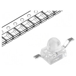 LED SMD Z-Bend Verde 1900-2700mcd 2,5x2x2,8mm 20° 30mA - Iluminare Eficientă | Electronic-mag.ro | Componente Electronice