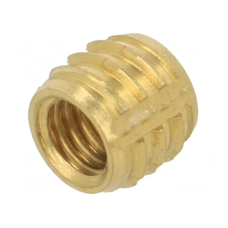 Adaos filetat din alamă M5, lungime 6,4 mm, cu caracteristici din duroplast | Electronic-mag.ro | Componente Electronice