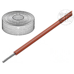 Cablu SiF 1x0,5mm2 litat Cu LSZH silicon roșu rezistent la temperaturi -60÷180°C, 100m | Electronic-mag.ro | Componente Electronice