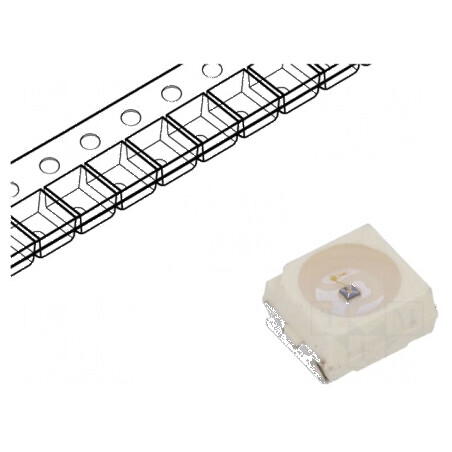 Emiţător IR 3528 PLCC2 940nm transparent SMD 100mA 40mW 120° | Electronic-mag.ro | Componente Electronice