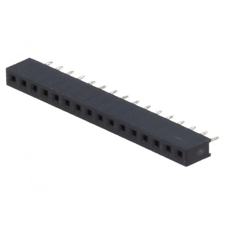 Conector şiruri pini soclu mamă 1x16 PIN 16 drept 2mm THT | Electronic-mag.ro | Componente Electronice