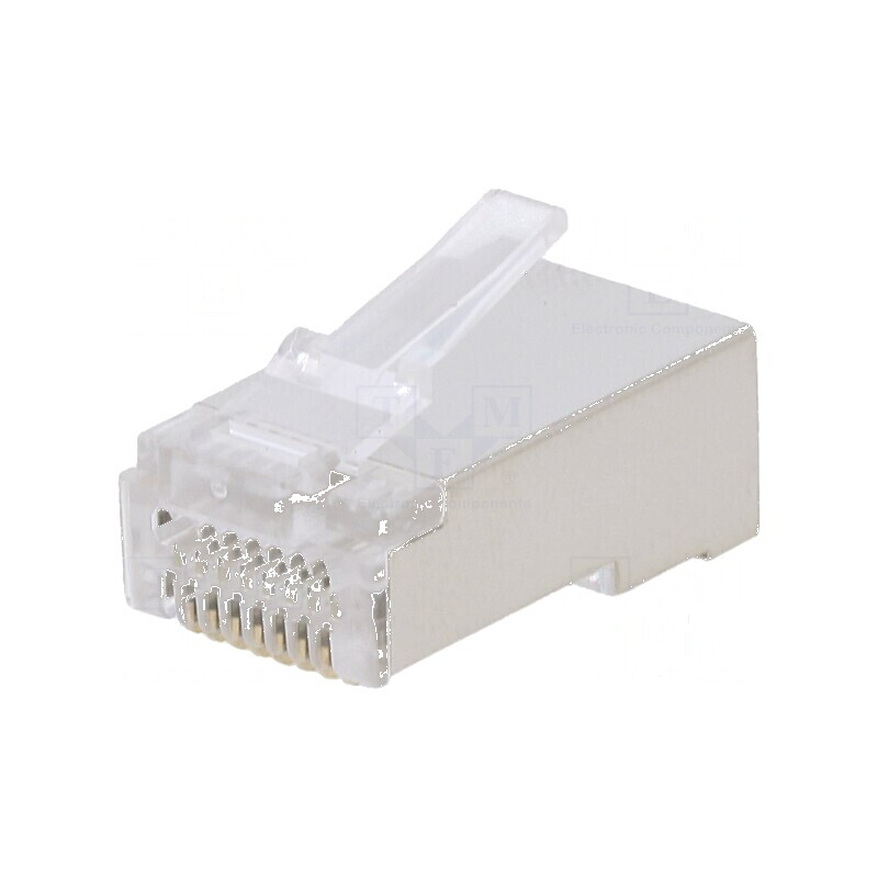 Conector RJ45 ecranat Cat 6, 8p8c, pentru cabluri de 4,8÷6,5mm | Electronic-mag.ro | Componente Electronice Conector RJ45 ecranat Cat 6, 8p8c, pentru cabluri de 4,8÷6,5mm | Electronic-mag.ro | Componente Electronice