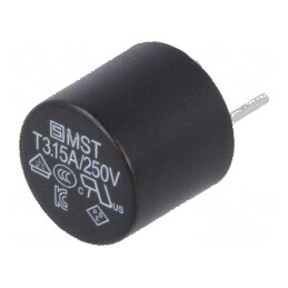 Siguranţă întârziere 3,15A 250VAC TR5 MST pentru protecţie electrică | Electronic-mag.ro | Componente Electronice